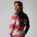 Custom Dragons Long Sleeve Polo Shirt Warrior Mascot With Aboriginal Indigenous