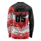 Custom Dragons Long Sleeve Shirt Warrior Mascot With Aboriginal Indigenous