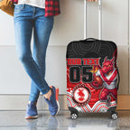 Custom Dragons Luggage Cover Warrior Mascot With Aboriginal Indigenous