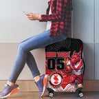 Custom Dragons Luggage Cover Warrior Mascot With Aboriginal Indigenous