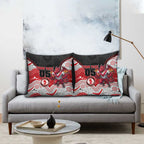 Custom Dragons Pillow Cover Warrior Mascot With Aboriginal Indigenous