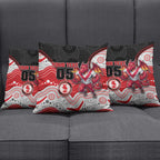 Custom Dragons Pillow Cover Warrior Mascot With Aboriginal Indigenous