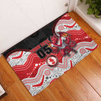 Custom Dragons Rubber Doormat Warrior Mascot With Aboriginal Indigenous