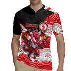 Custom Dragons Rugby Jersey Warrior Mascot With Aboriginal Indigenous
