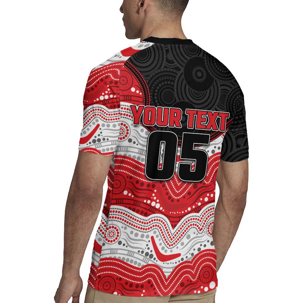 Custom Dragons Rugby Jersey Warrior Mascot With Aboriginal Indigenous