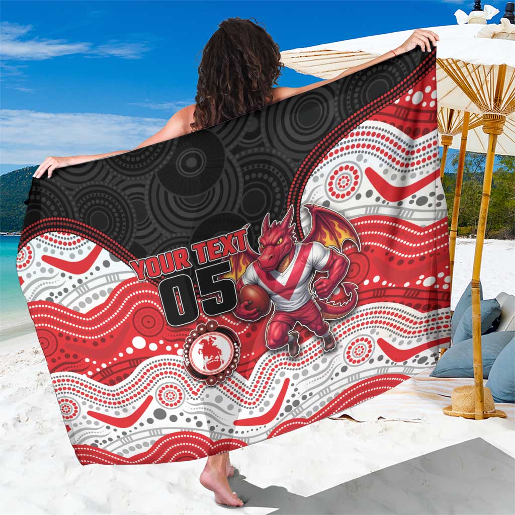 Custom Dragons Sarong Warrior Mascot With Aboriginal Indigenous