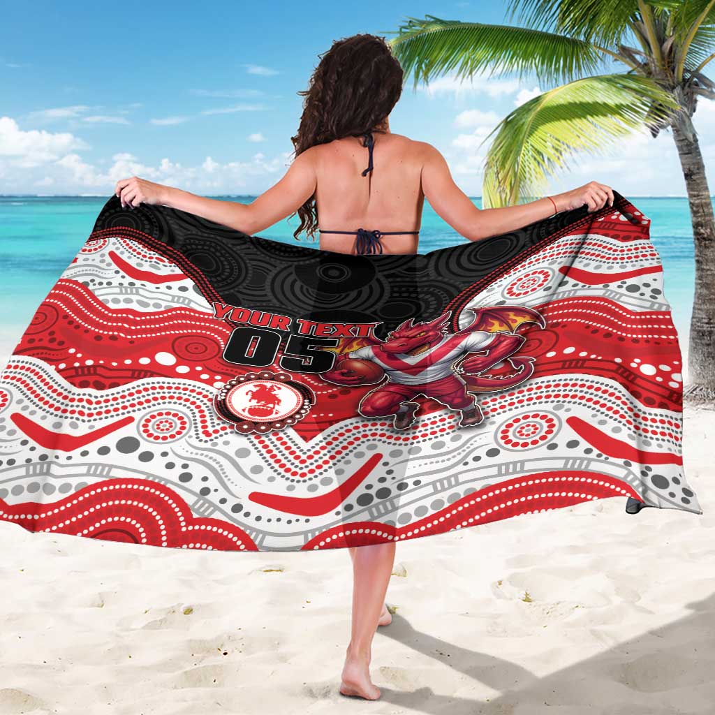 Custom Dragons Sarong Warrior Mascot With Aboriginal Indigenous