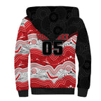 Custom Dragons Sherpa Hoodie Warrior Mascot With Aboriginal Indigenous