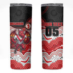 Custom Dragons Skinny Tumbler Warrior Mascot With Aboriginal Indigenous