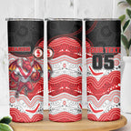 Custom Dragons Skinny Tumbler Warrior Mascot With Aboriginal Indigenous