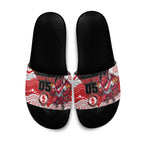 Custom Dragons Slide Sandals Warrior Mascot With Aboriginal Indigenous