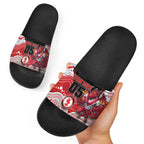 Custom Dragons Slide Sandals Warrior Mascot With Aboriginal Indigenous