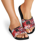 Custom Dragons Slide Sandals Warrior Mascot With Aboriginal Indigenous