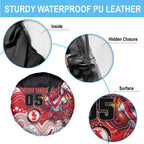 Custom Dragons Spare Tire Cover Warrior Mascot With Aboriginal Indigenous