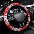 Dragons Steering Wheel Cover Warrior Mascot With Aboriginal Indigenous