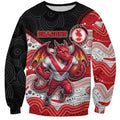 Custom Dragons Sweatshirt Warrior Mascot With Aboriginal Indigenous