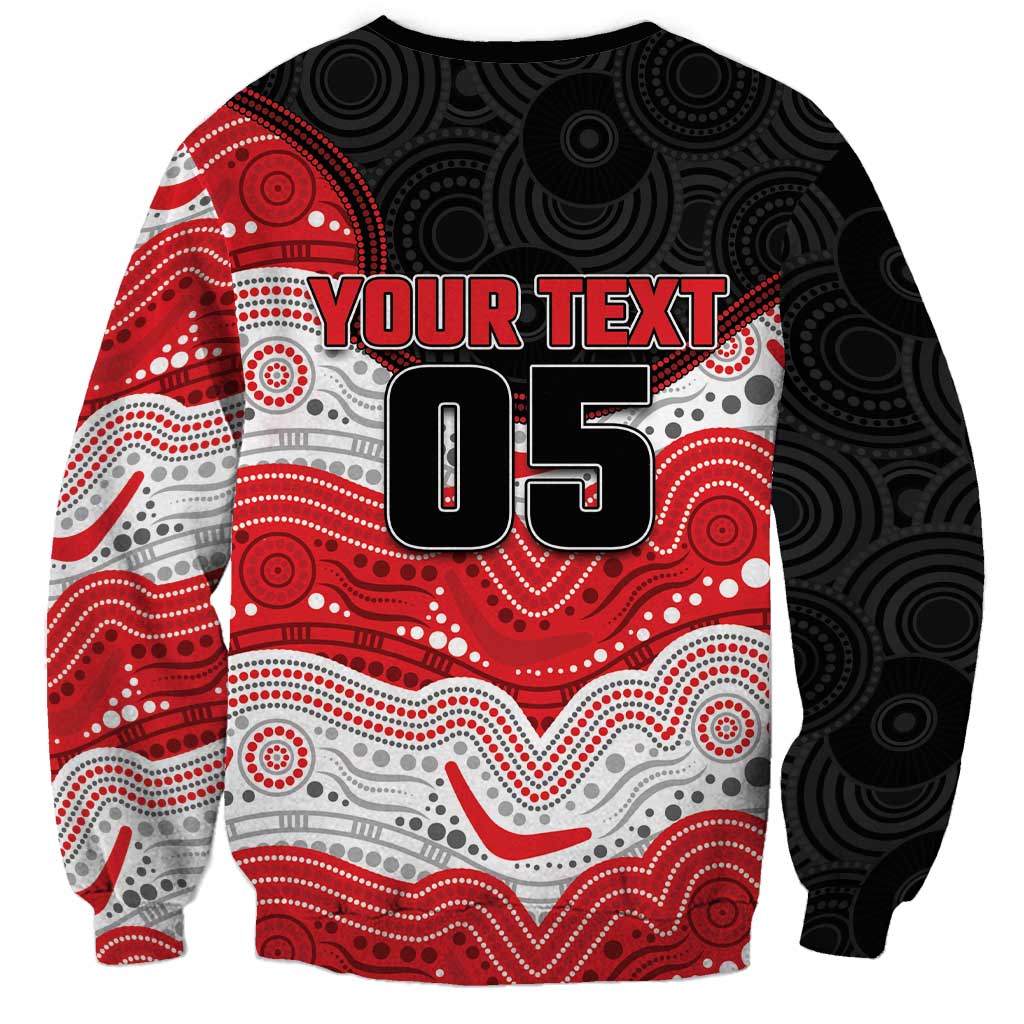 Custom Dragons Sweatshirt Warrior Mascot With Aboriginal Indigenous