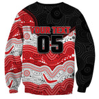 Custom Dragons Sweatshirt Warrior Mascot With Aboriginal Indigenous