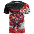 Custom Dragons T Shirt Warrior Mascot With Aboriginal Indigenous
