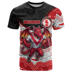 Custom Dragons T Shirt Warrior Mascot With Aboriginal Indigenous