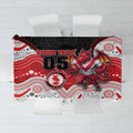 Custom Dragons Tablecloth Warrior Mascot With Aboriginal Indigenous