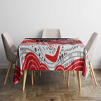 Custom Dragons Tablecloth Warrior Mascot With Aboriginal Indigenous
