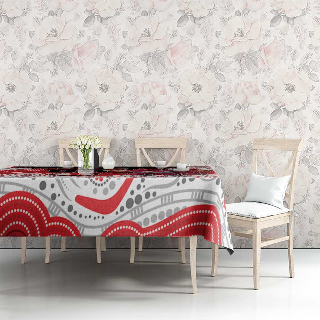 Custom Dragons Tablecloth Warrior Mascot With Aboriginal Indigenous