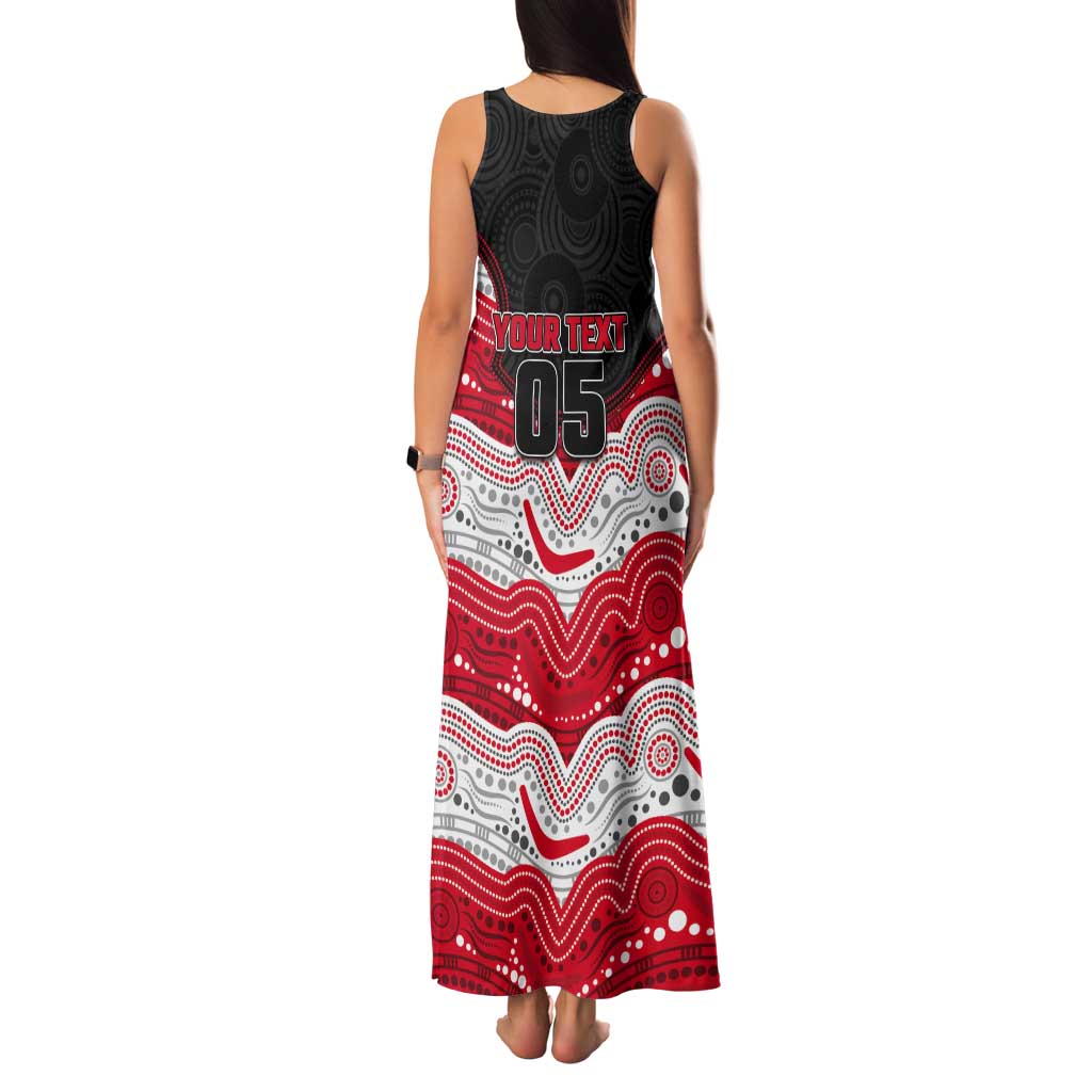 Custom Dragons Tank Maxi Dress Warrior Mascot With Aboriginal Indigenous
