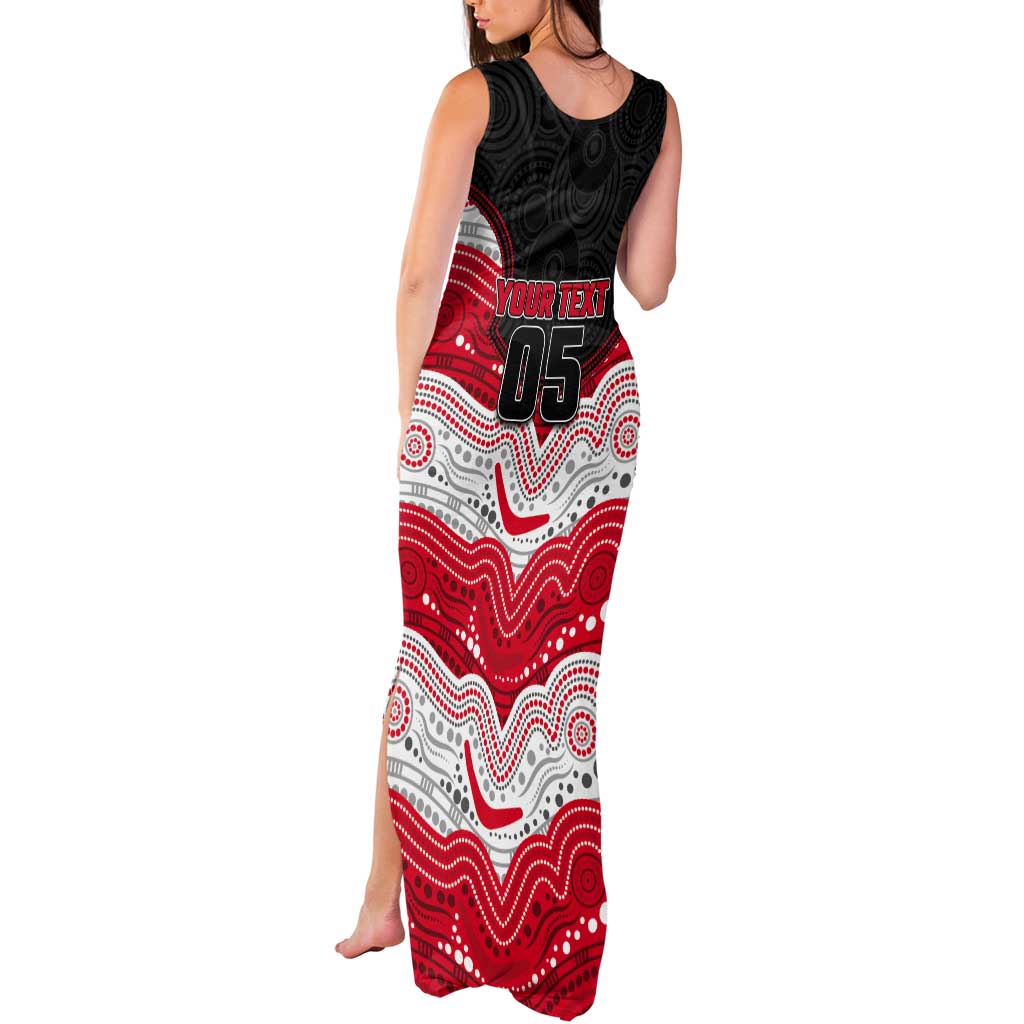 Custom Dragons Tank Maxi Dress Warrior Mascot With Aboriginal Indigenous