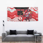 Custom Dragons Tapestry Warrior Mascot With Aboriginal Indigenous