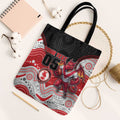Custom Dragons Tote Bag Warrior Mascot With Aboriginal Indigenous
