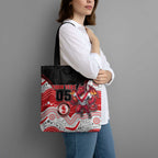 Custom Dragons Tote Bag Warrior Mascot With Aboriginal Indigenous