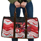 Custom Dragons Travel Bag Warrior Mascot With Aboriginal Indigenous