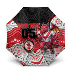 Custom Dragons Umbrella Warrior Mascot With Aboriginal Indigenous