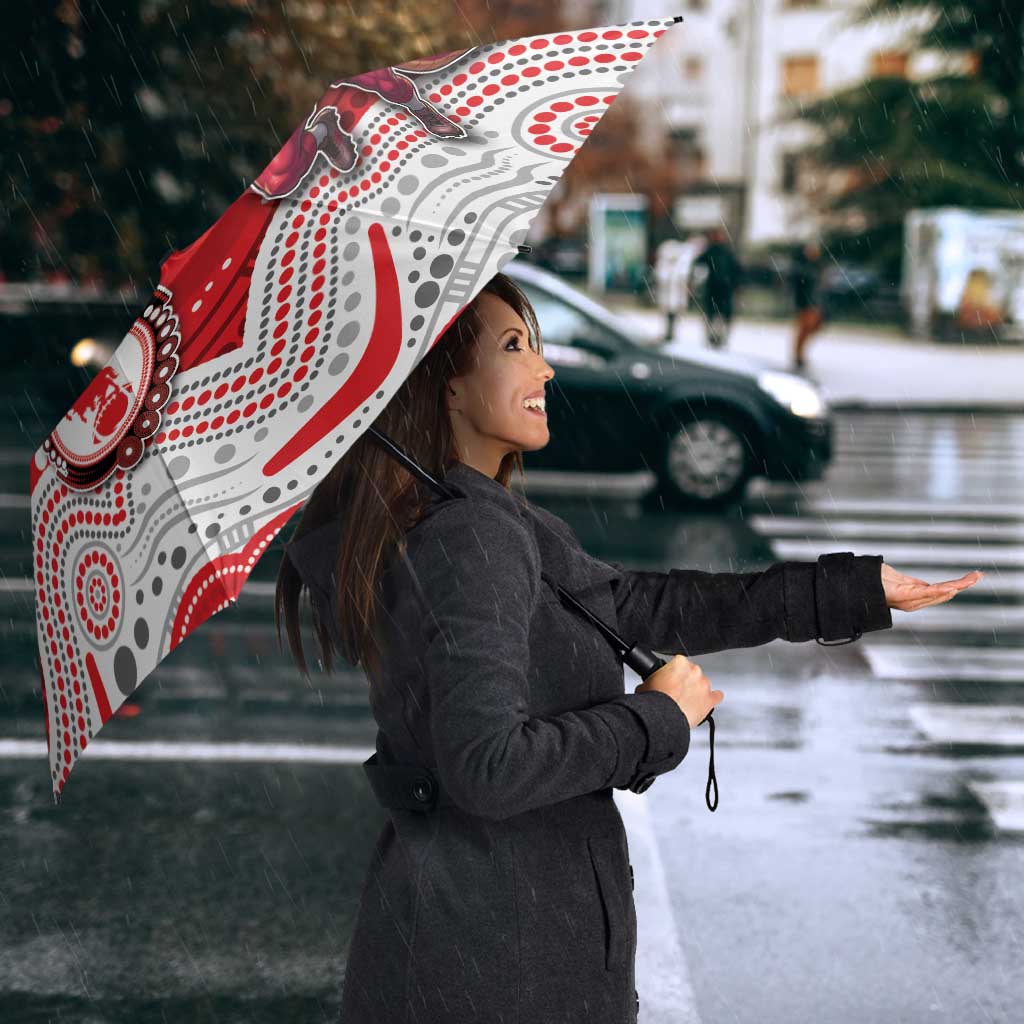 Custom Dragons Umbrella Warrior Mascot With Aboriginal Indigenous