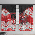 Custom Dragons Window Curtain Warrior Mascot With Aboriginal Indigenous