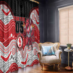 Custom Dragons Window Curtain Warrior Mascot With Aboriginal Indigenous