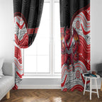 Custom Dragons Window Curtain Warrior Mascot With Aboriginal Indigenous