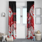 Custom Dragons Window Curtain Warrior Mascot With Aboriginal Indigenous