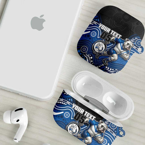 Custom Bulldogs AirPods Case Dog Mascot With Aboriginal Indigenous