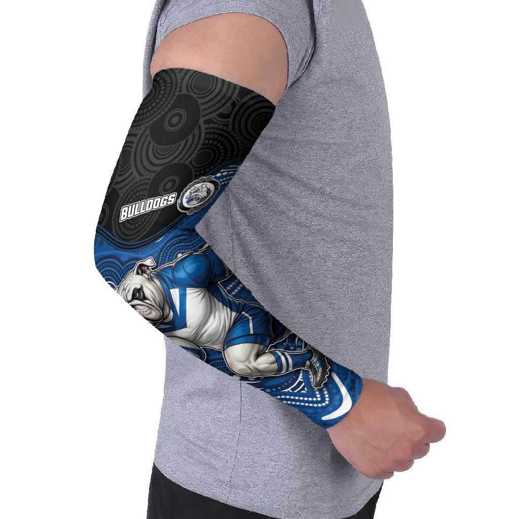 Custom Bulldogs Arm Sleeves Dog Mascot With Aboriginal Indigenous
