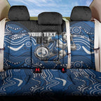 Custom Bulldogs Back Car Seat Cover Dog Mascot With Aboriginal Indigenous