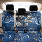 Custom Bulldogs Back Car Seat Cover Dog Mascot With Aboriginal Indigenous
