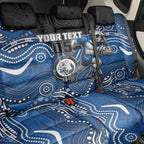 Custom Bulldogs Back Car Seat Cover Dog Mascot With Aboriginal Indigenous