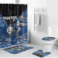 Custom Bulldogs Bathroom Set Dog Mascot With Aboriginal Indigenous