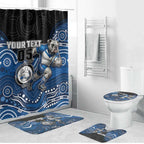 Custom Bulldogs Bathroom Set Dog Mascot With Aboriginal Indigenous