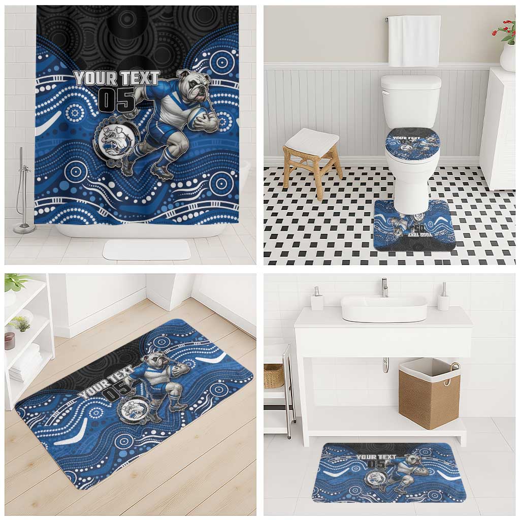 Custom Bulldogs Bathroom Set Dog Mascot With Aboriginal Indigenous