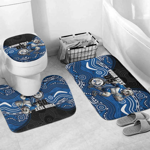 Custom Bulldogs Bathroom Set Dog Mascot With Aboriginal Indigenous