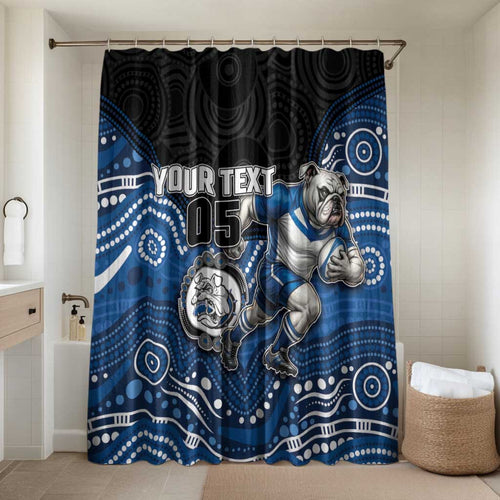 Custom Bulldogs Bathroom Set Dog Mascot With Aboriginal Indigenous