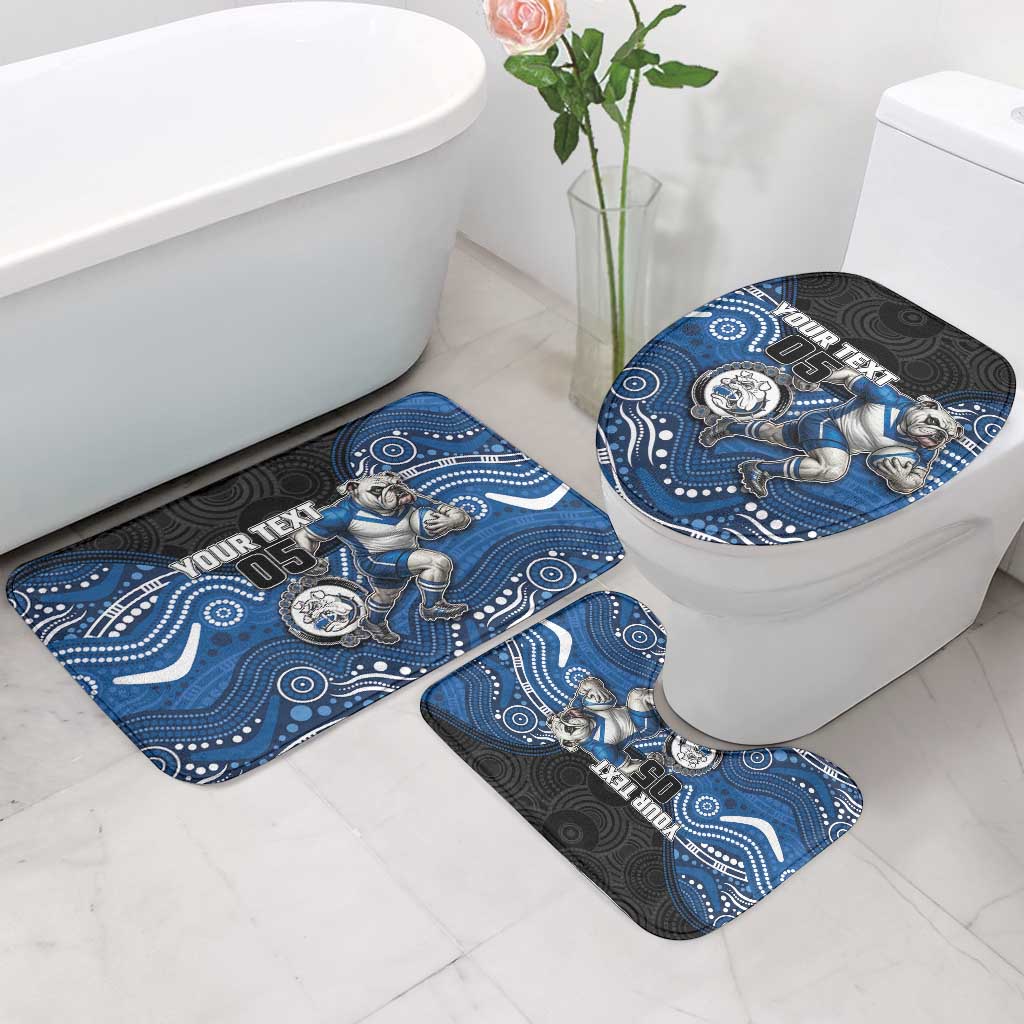 Custom Bulldogs Bathroom Set Dog Mascot With Aboriginal Indigenous